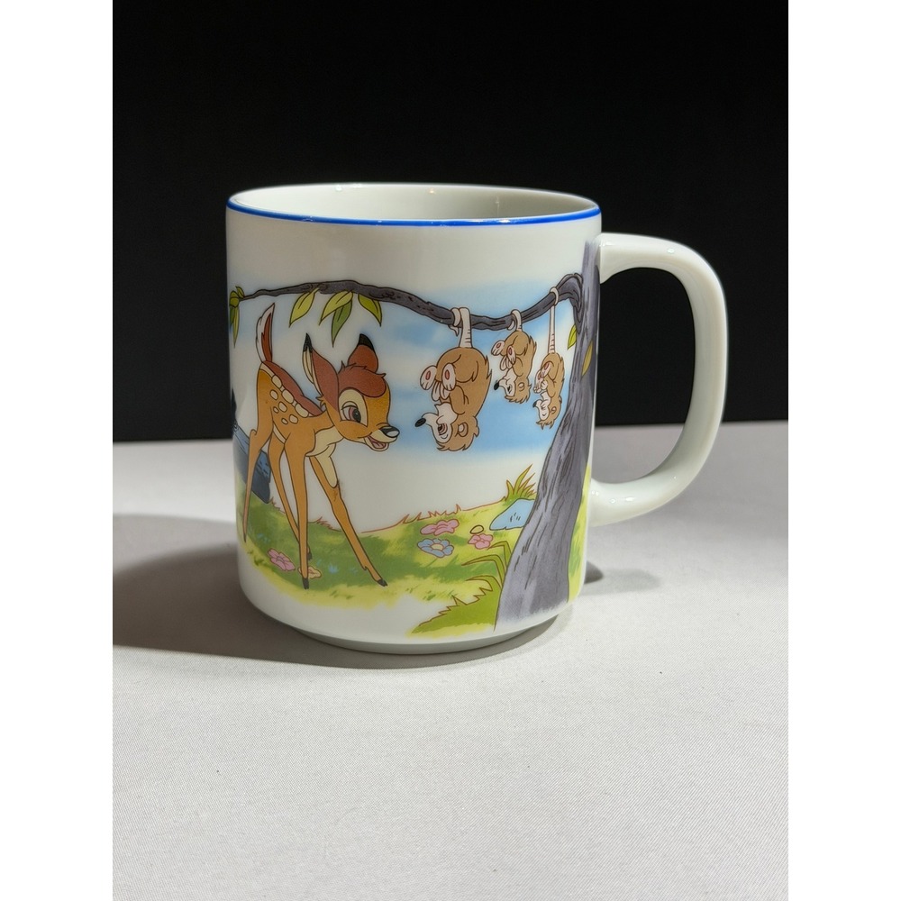 Vintage Disney Bambi Thumper Flower Coffee Mug Disneyland Walt Disney World JP